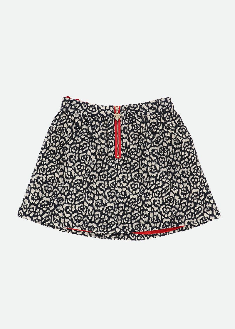 Sybil Jacquard Skirt Black With Gold