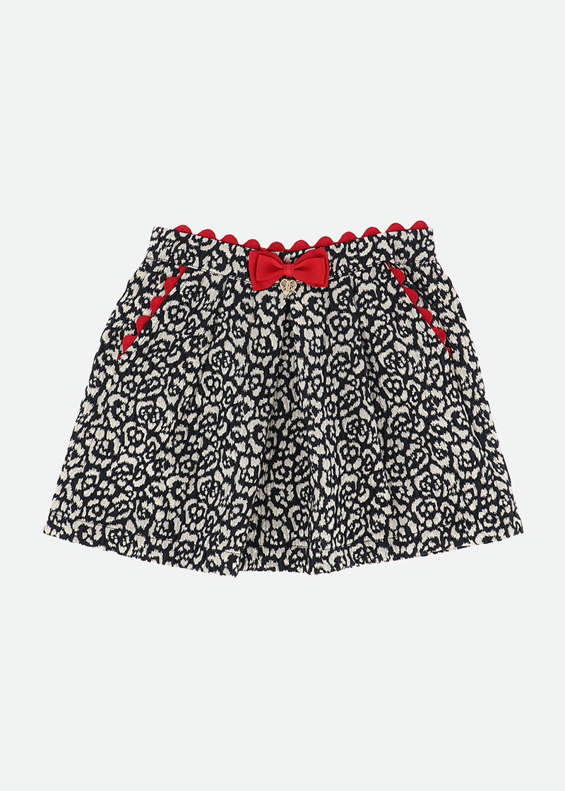 Sybil Jacquard Skirt Black With Gold