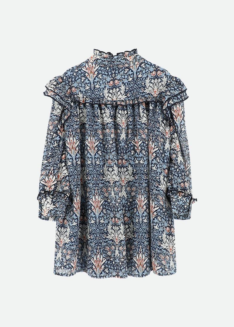 Tabatha Printed Dress Navy