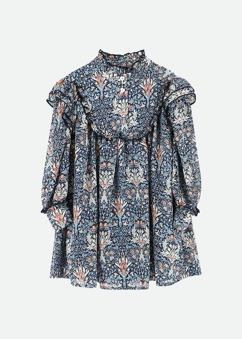 Tabatha Printed Dress Navy