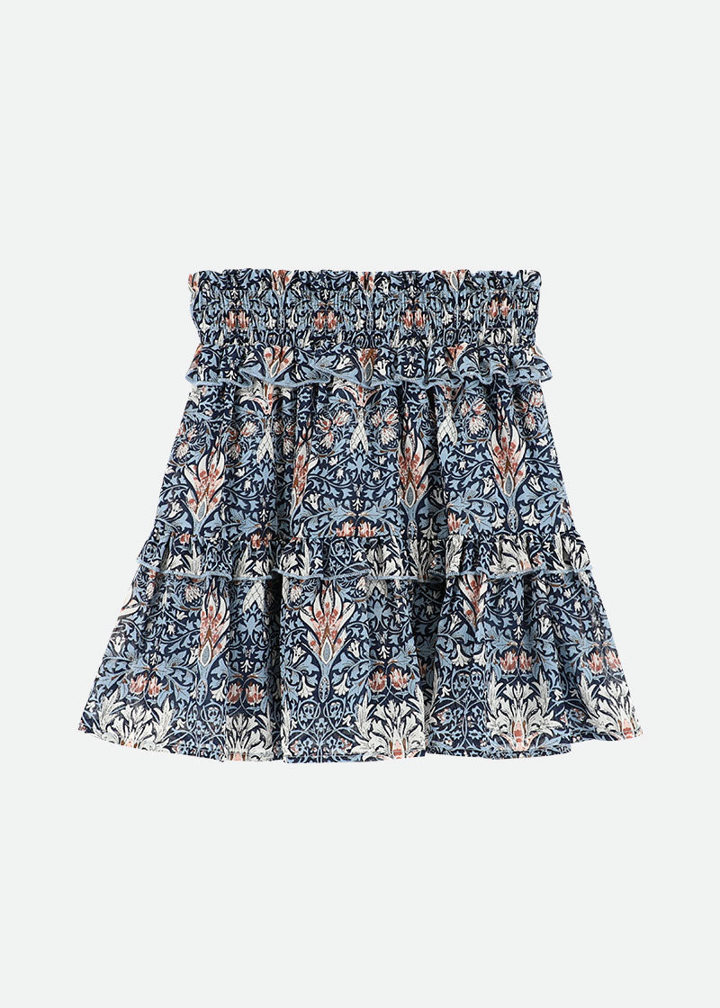 Tabatha Printed Skirt Navy