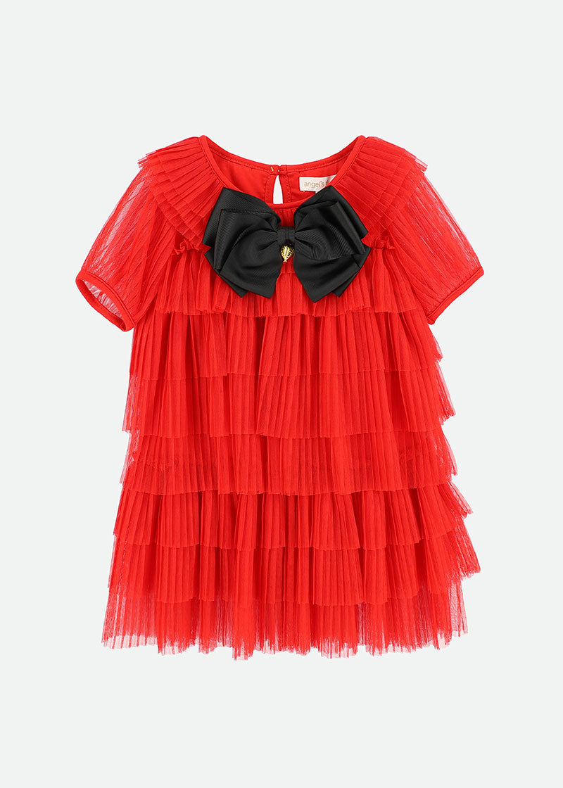 Tallulah Pleated Dress Red