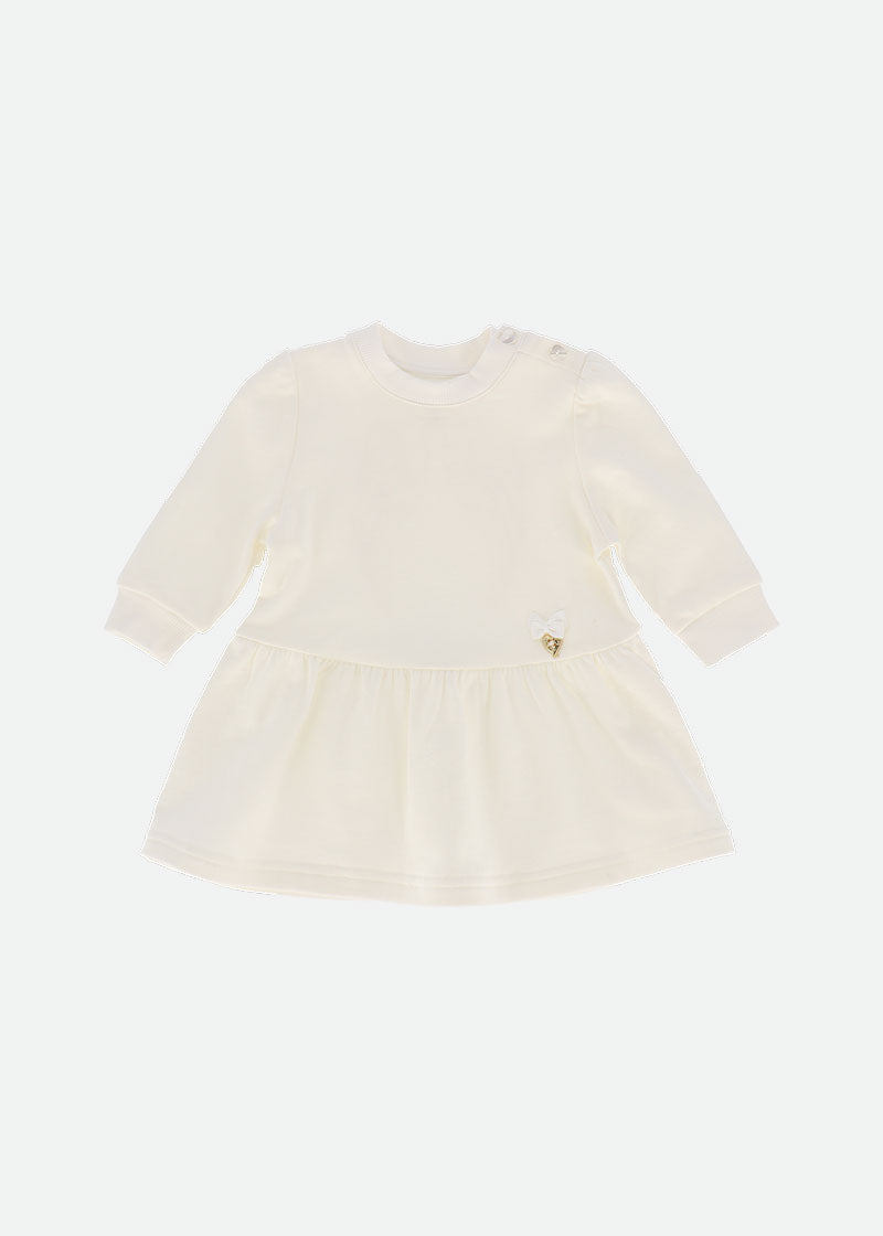 Teagan Baby Sweat Dress Snowdrop