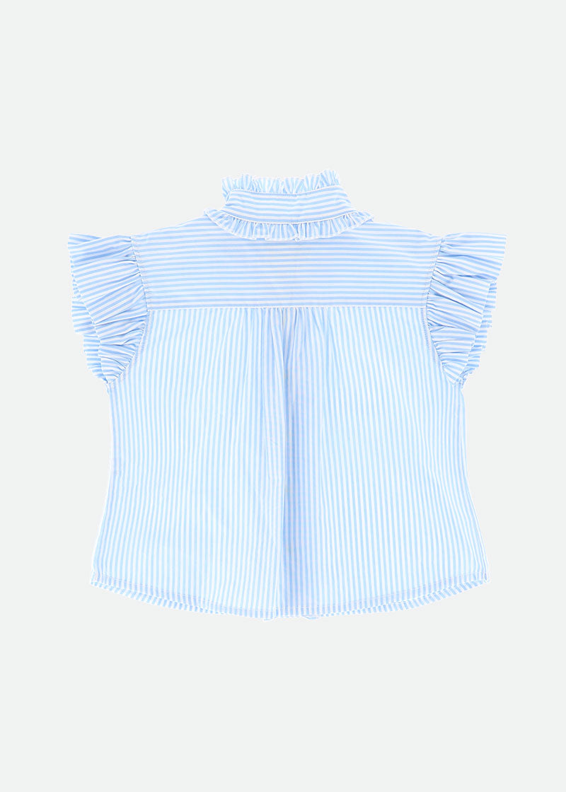 Torquay Striped Blouse Blue