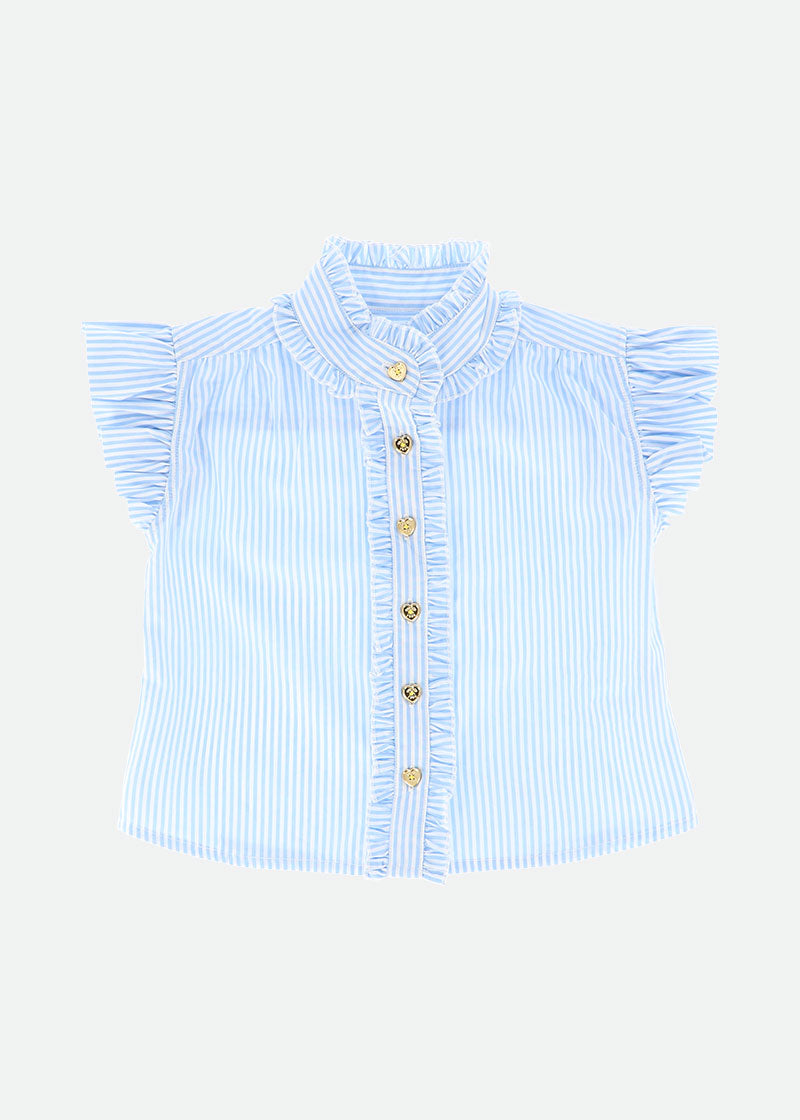 Torquay Striped Blouse Blue