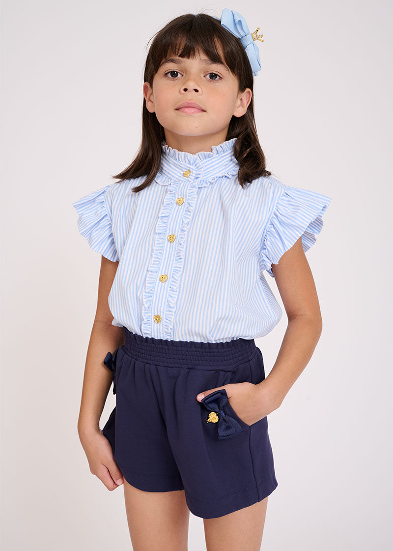 Torquay Striped Blouse Blue
