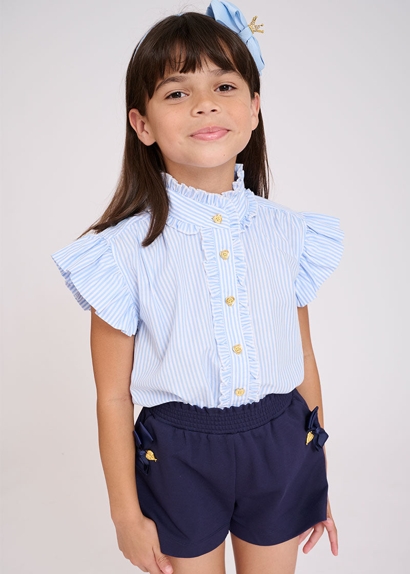 Torquay Striped Blouse Blue