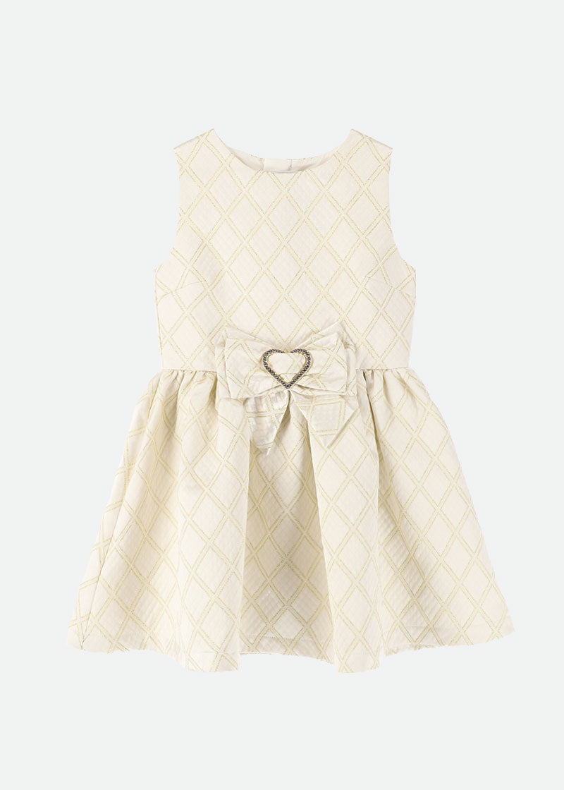 Ursula Heart Bow Dress Snowdrop