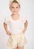 Vanessa Houndstooth Shorts Snowdrop