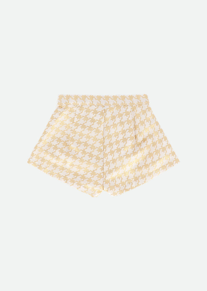 Vanessa Houndstooth Shorts Snowdrop