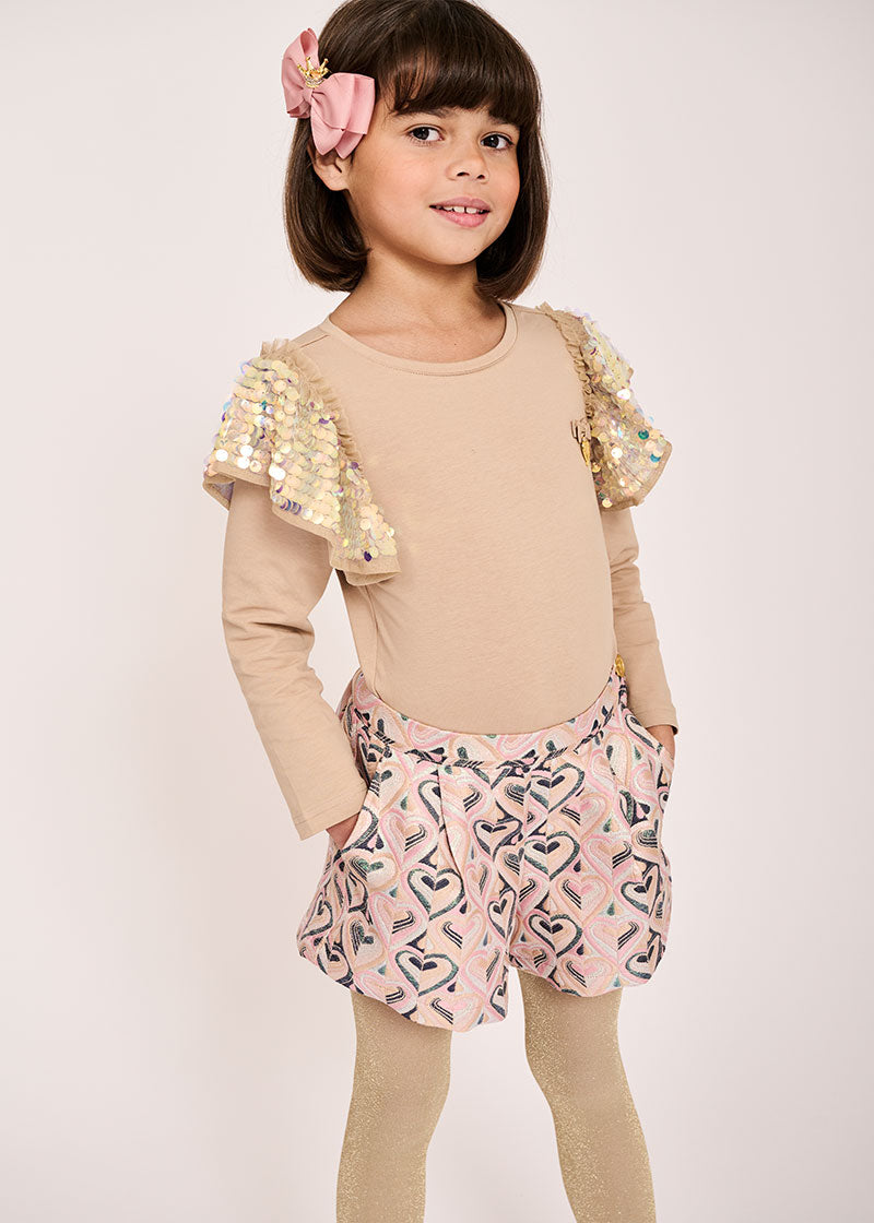 Vanessa Heart Shorts Tea Rose