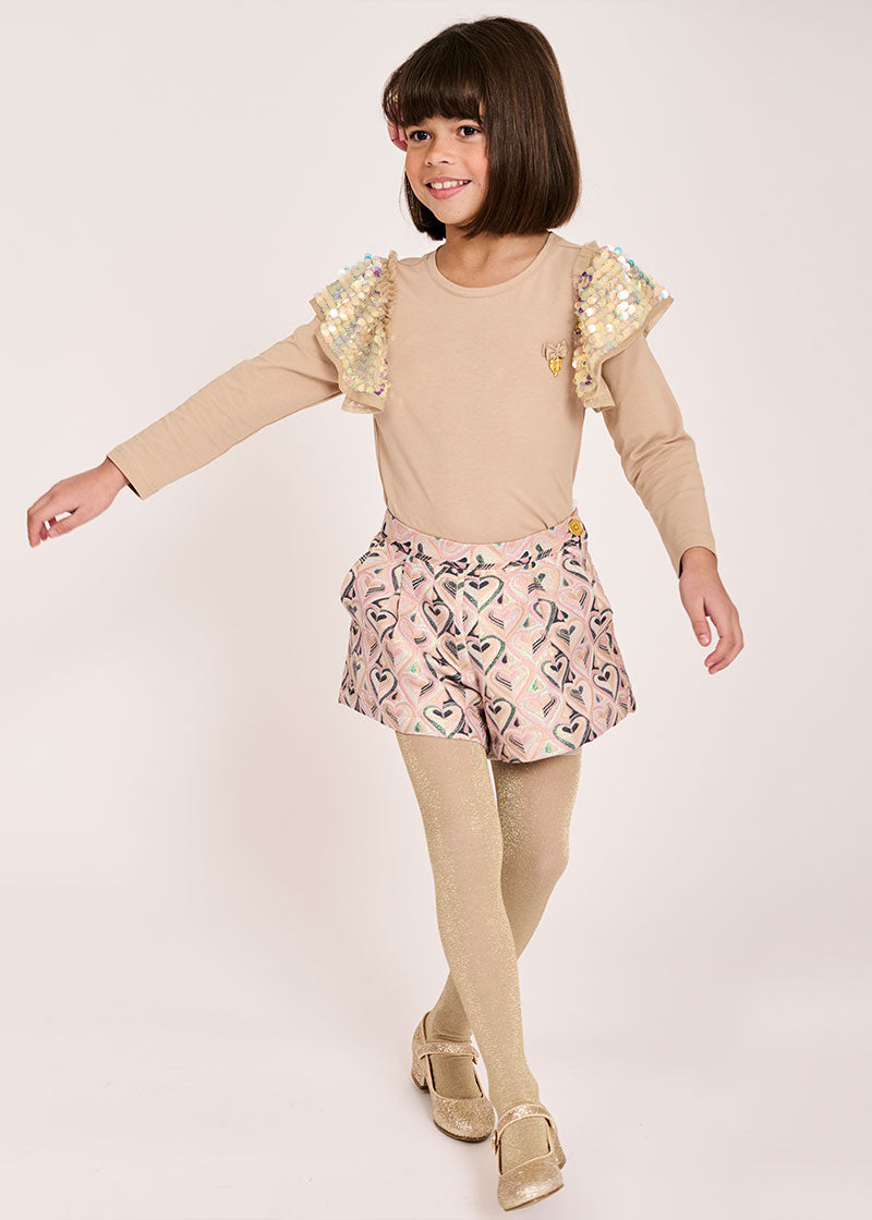 Vanessa Heart Shorts Tea Rose