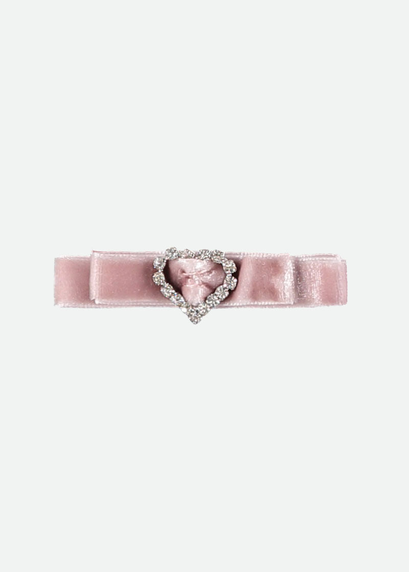 Velvet Heart Clip Tea Rose