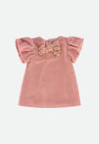 Zoey Baby Velvet Dress Tea Rose